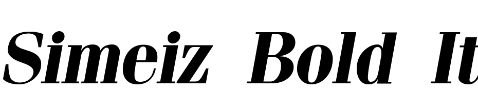 Simeiz Bold Italic Yazı tipi ücretsiz indir